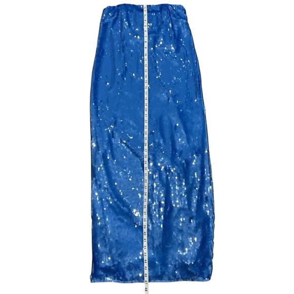 NEW NWT STAUD Casey Strapless Sequined Maxi Dress - Picture 12 of 12